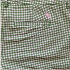 NWT Green and white gingham shorts